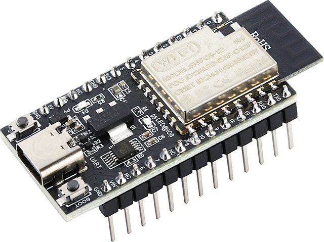 ESP32-C3 Entwicklungsboard mit RISC-V 32-Bit Single-Core, WLAN und Bluetooth, 4MB Flash, 26PIN, Type-C, Schwarz - Bild 1