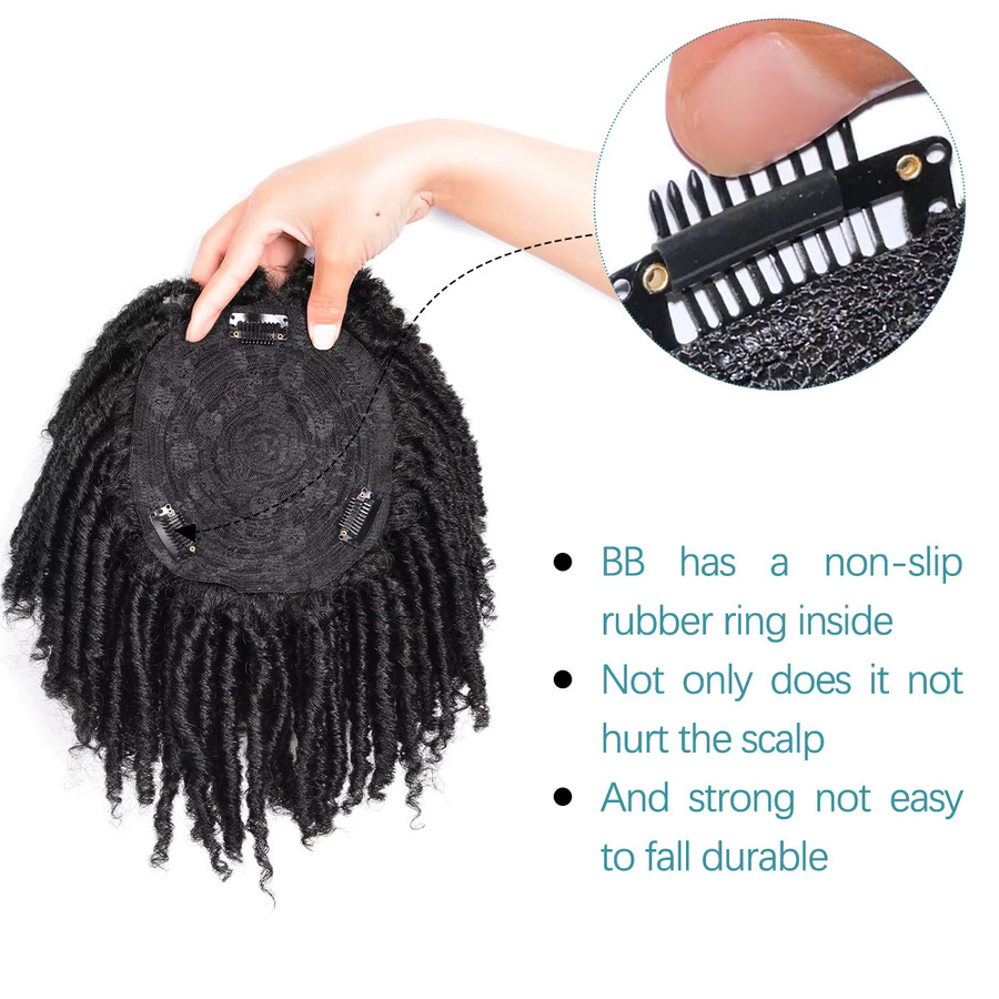 BUDABUDABUDA Dreadlock-Halbperücke, synthetisch, Afro-lockig, Unisex - Bild 5