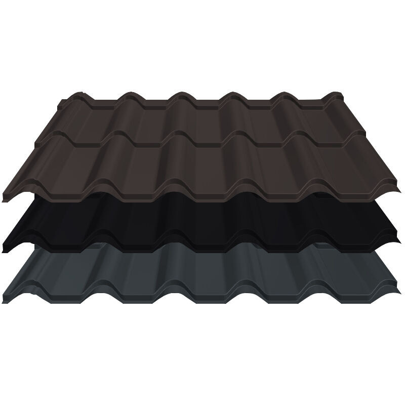 Pfannenblech Diament Eco+ von Blachotrapez GmbH aus Stahl in Schwarz, Modullänge: 350 mm - Bild 1