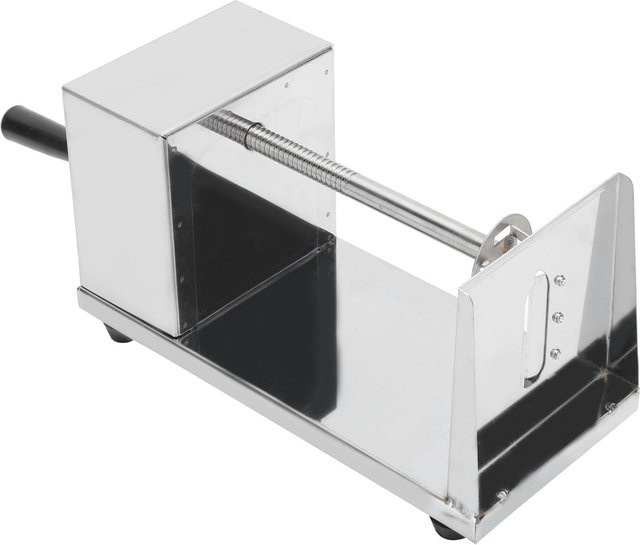 Manueller Spiralschneider aus Edelstahl von mfySpace in Weiß und Silber mit rutschfester Basis - Bild 1