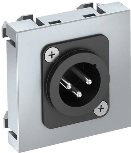 OBO Bettermann Abdeckung Multimediaträger in Silber aus Aluminium, B x H x T: 45 x 45 x 9 mm - Bild 1