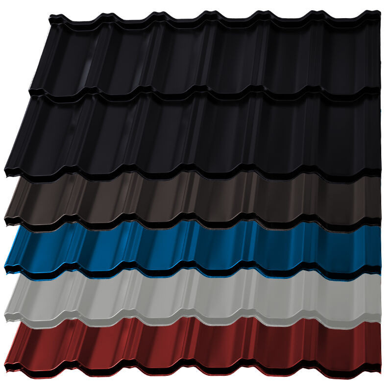 Pfannenblech German Simetric von Blachotrapez GmbH aus Stahl in Mehrfarbig mit einer Modullänge von 350 mm und 0,50 mm Materialstärke - Bild 1