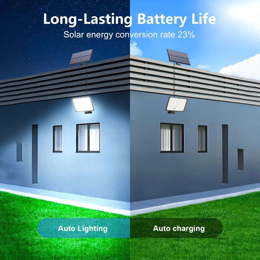 LED Solar Außenleuchte mit Bewegungsmelder in Weiß für Garten, Terrasse und Garage - Bild 3
