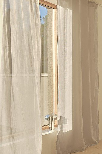 Jotex CORINNE Voile-Gardine im 2er-Pack, halbtransparent, Baumwolle, Beige/Weiß, Breite: 140 cm - Bild 1