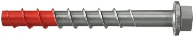 FeNau Betonschraube Edelstahl V4A in Silber mit Sechskant und U-Scheibe, Durchmesser: 10 mm, Länge: 100 mm - Bild 1