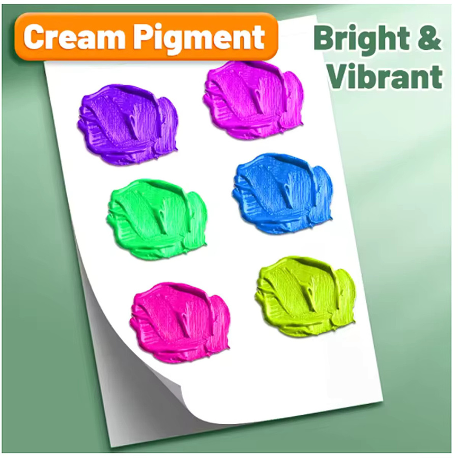 Acrylfarben-Set mit 12 bis 36 Farben in Multicolour, wasserfeste Kunstfarben für DIY-Handwerk, Zeichnen und Malen auf Leinwand, Stein oder Stoff, 5 ml oder 12 ml pro Tube - Bild 5
