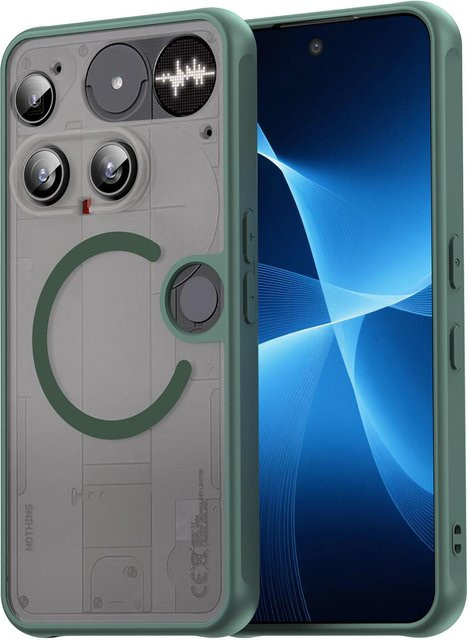 Nothing Phone 3 MagSafe Case Matt Transluzente Schutzhülle aus PC und TPU in Transparent/Green - Bild 1