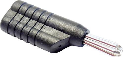 Schnepp N 4041L Büschelstecker gerade in Grau mit 4mm Stift-Durchmesser - Bild 1