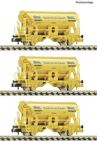 Fleischmann Schwenkdachwagen SKW Piesteritz, 3-tlg. Set, Spur N, 1:160 - Bild 1