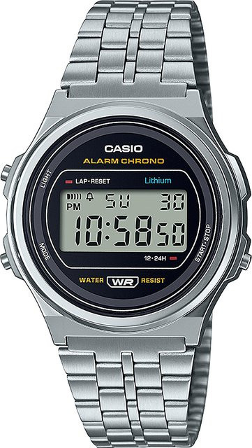 Casio Digitaluhr Vintage, Quarz, Edelstahl, 36 mm, Unisex - Bild 1