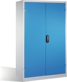 C+P Werkzeugschrank mit Drehtüren, 3 Böden und 3 Schubladen, Farbe Lichtblau und Lichtgrau, H x B x T: 195 x 120 x 60 cm - Bild 1