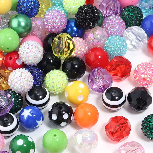 lingsai Spacer Perlen, 20mm, Mischfarbe, Runde Perlen, Unisex - Bild 1