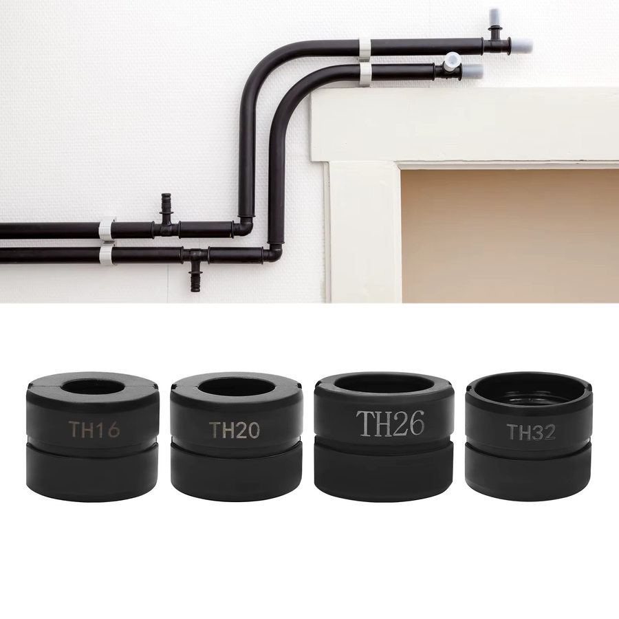 Bymaocar Druckbacken-Set mit Crimpmatrizen und Rohrklemmen für Aluminium-Kunststoffrohre, Größen: 16 mm, 20 mm, 26 mm, 32 mm - Bild 4