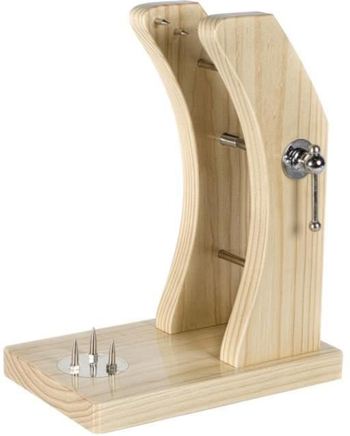 Buarfe Jambon Porte Jambon aus Holz und Metall in Beige - Bild 1