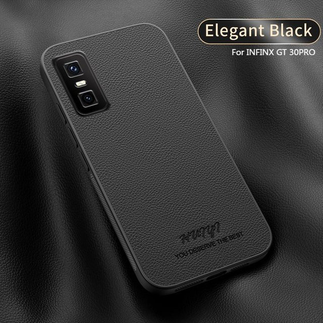 Magnetische Business Leder Handyhülle mit weichem Rahmen für Infinix GT 30 Pro 5G in Schwarz oder Blau - Bild 1