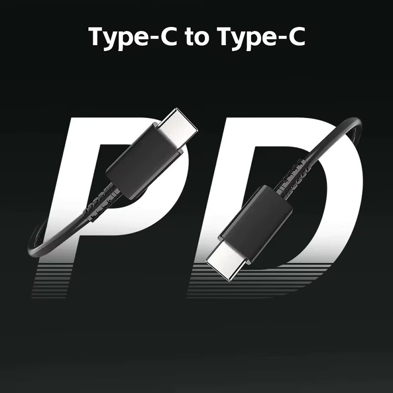 PD 45W Dual USB-C Schnellladekabel 5A mit Datenübertragung in Schwarz - Bild 2