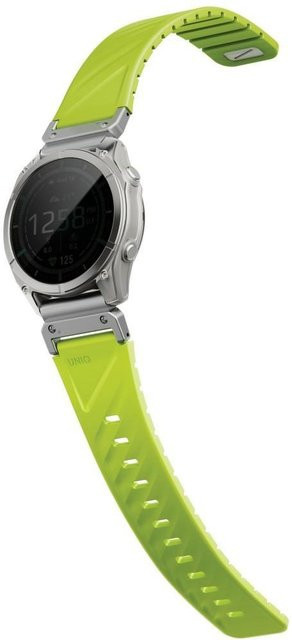 UNIQ Fluo x Smart-Fit Armband für Garmin, 22mm, Limettengrün/Grau - Bild 1