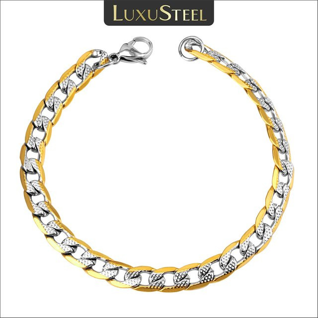 LUXUSTEEL Armband, Edelstahl, Gold, Unisex - Bild 1