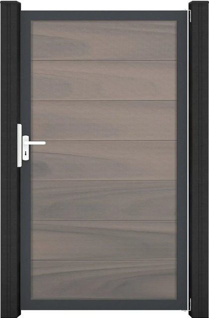 GroJa Solid Grande Steckzauntor Bi-Color Braun Rahmen DB703, Breite: 100 cm, Höhe: 180 cm - Bild 1