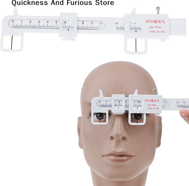 TO Optisches Vernier Lineal aus Kunststoff in Weiß für Schüler und Messungen - Bild 1