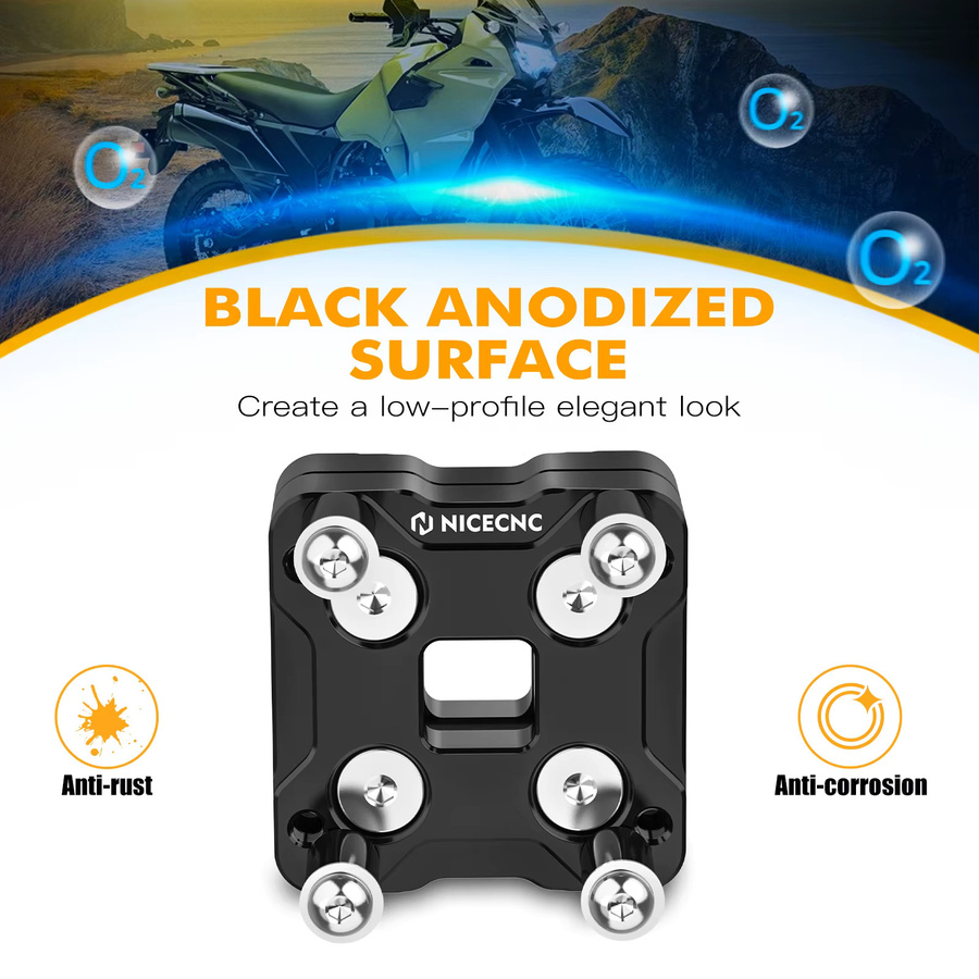 Universelle GPS-Telefonhalterung mit AMPS-Halterung und verstellbarer Lenkerklemme für Kawasaki KLR650 2022–2023, kompatibel mit Garmin Zumo XT und QuadLock, Schwarz - Bild 5