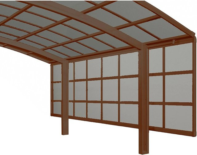 Ximax Carport Seitenwand 3 Module Mattbraun B: 199,5 cm x H: 6 cm (pro Modul) - Bild 1