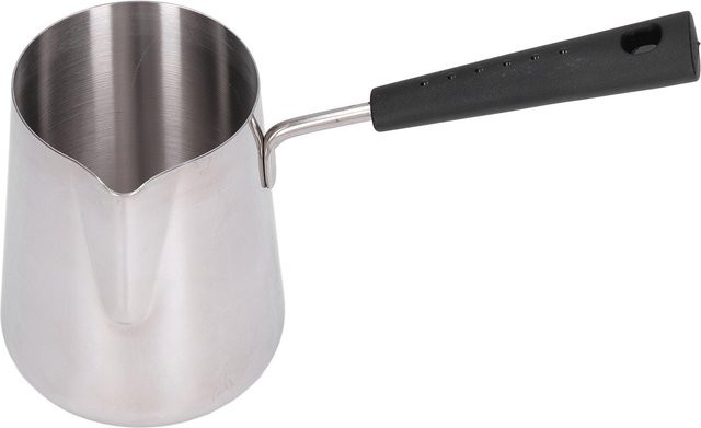 Türkische Kaffeekanne aus Edelstahl in Silber und Weiß, 600 ml - Bild 1