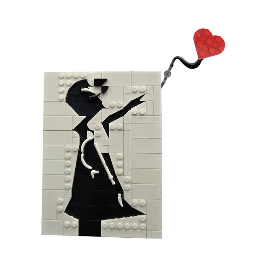 Gobricks Banksy Mädchen mit Ballon Bausteine Spielzeug - Bild 2