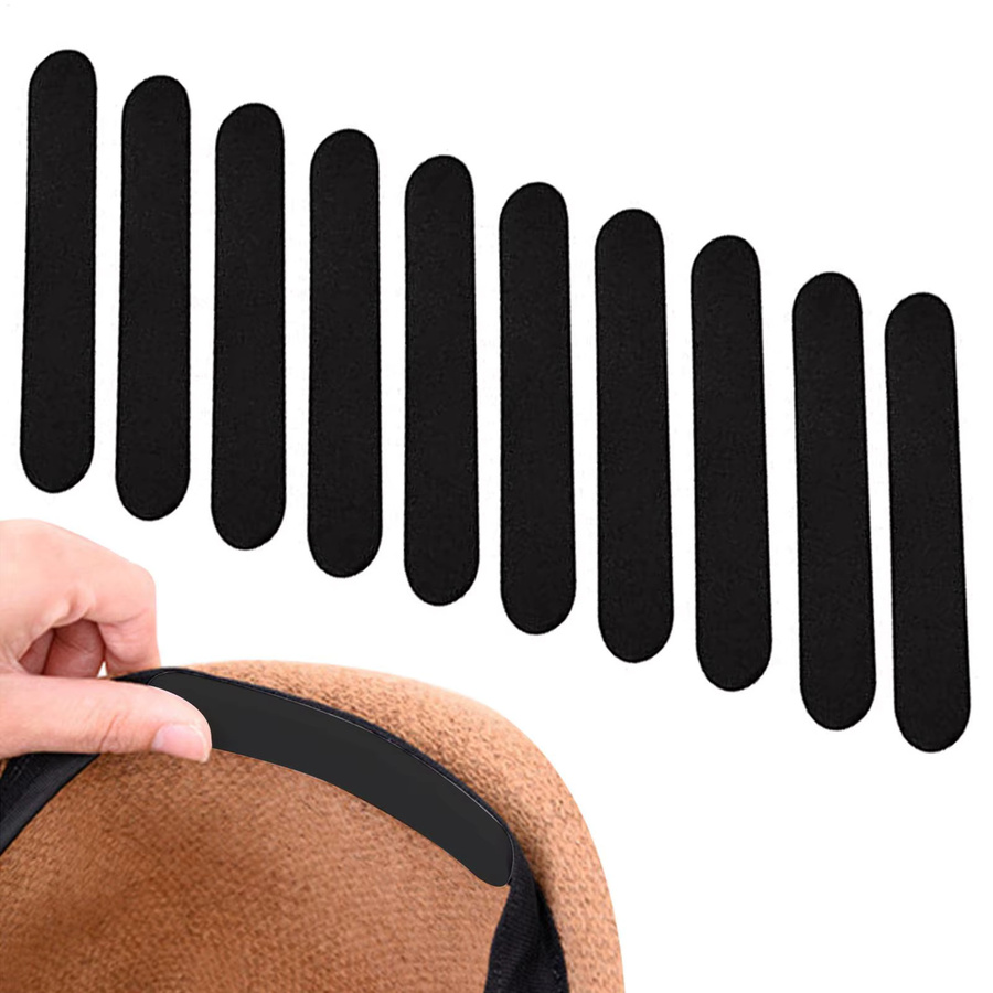10 Stück Hutverstell-Einlagen in Schwarz zur Größenreduzierung für Fischerhüte, Eimerhüte und Sonnenhüte als Klebepads - Bild 3