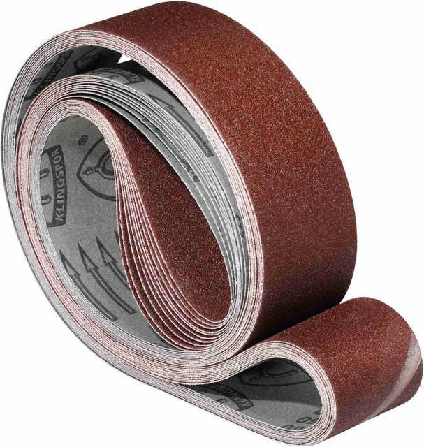 Klingspor Schleifband Korund für Holz und Metall, Korn 40, B: 7,5 cm, L: 200 cm, 5 Stück - Bild 1