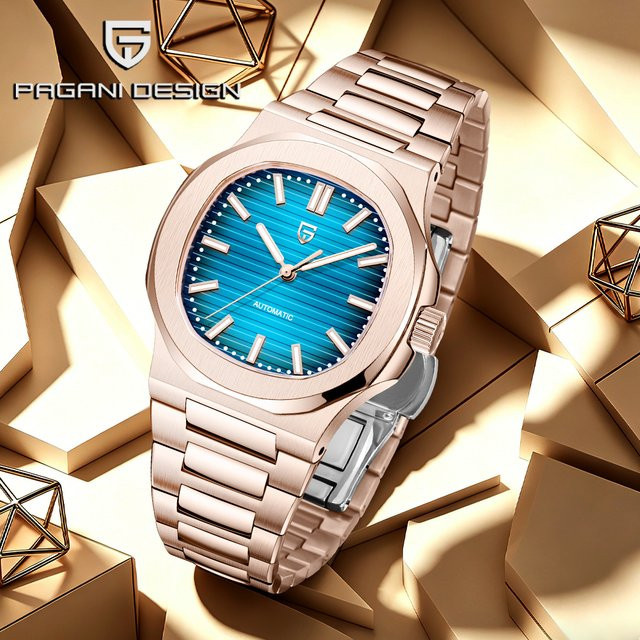 Pagani Design Armbanduhr Automatik, Edelstahl, Roségold, Herren - Bild 1