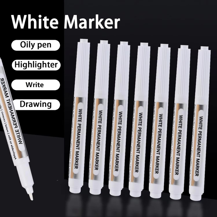 10 weiße Acrylmarker Set – permanente wasserfeste Farbstifte für Metall, Glas und Holz - Bild 4