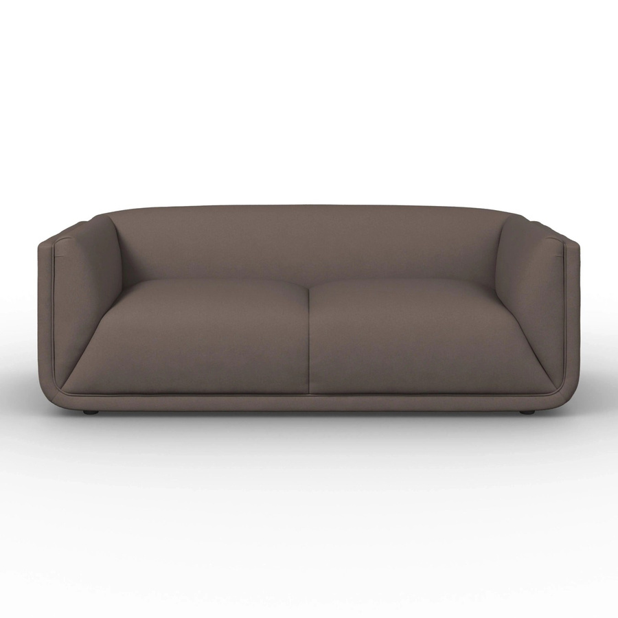 Bessagi Home Sofa Hevi in Mokka mit Samtbezug, B/T/H: 197 x 73 x 3 cm - Bild 2