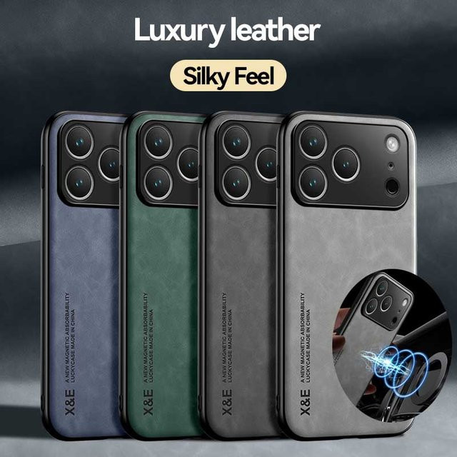 Stoßfeste Magnetische Schutzhülle für iPhone 17 Pro Max, iPhone 17 Air und iPhone 17 Pro in Grau mit magnetischer Auto-Halterung von CYYWN - Bild 1