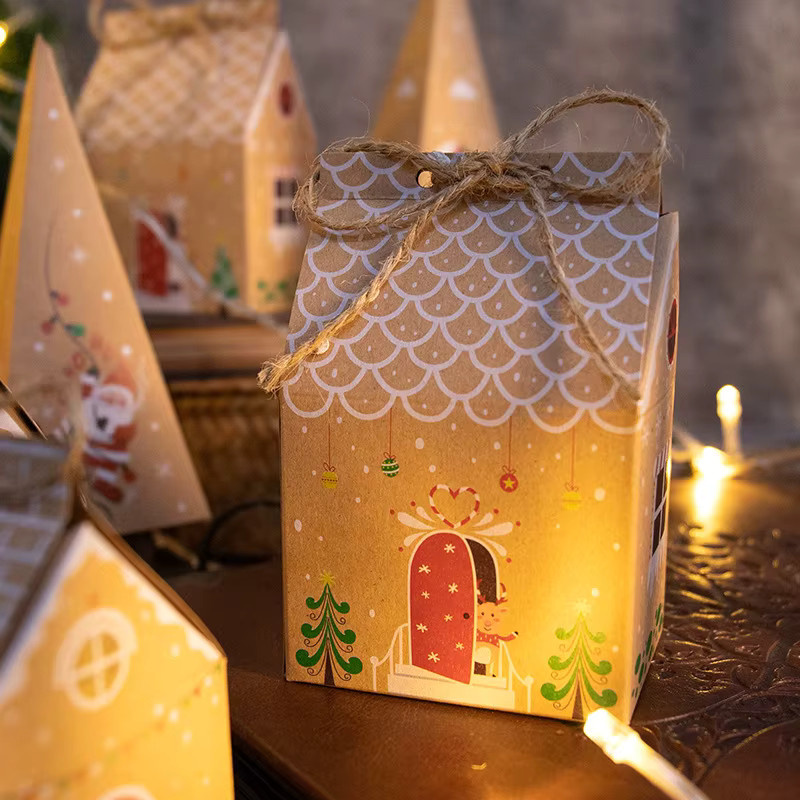 24er Set Meidding Weihnachtliche Lebkuchenhaus Geschenkboxen für Adventskalender und Weihnachtsdekoration - Bild 4