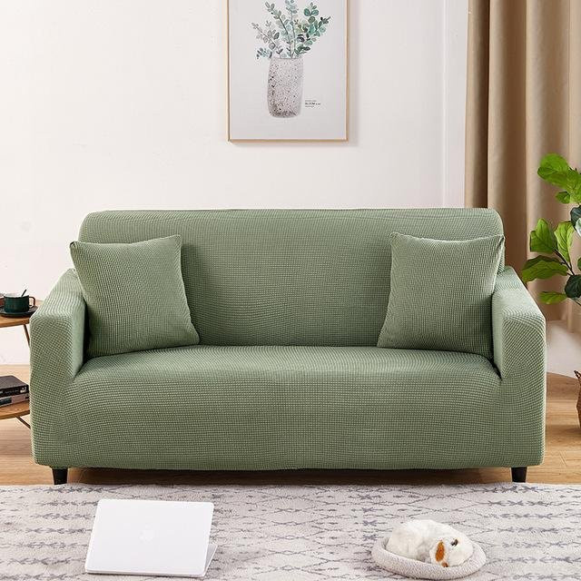 Housmife Stretch-Polar-Fleece Sesselbezug für 1-Sitzer, Grün, elastischer Sofabezug für Ecksofas, Breite: 90-140 cm - Bild 1