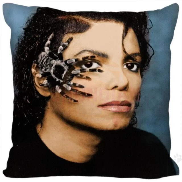 GUOYU HOMEDECOR Quadratische Kissenbezüge mit Michael Jackson Motiv, Mehrfarbig, Polyester, mit Reißverschluss - Bild 1