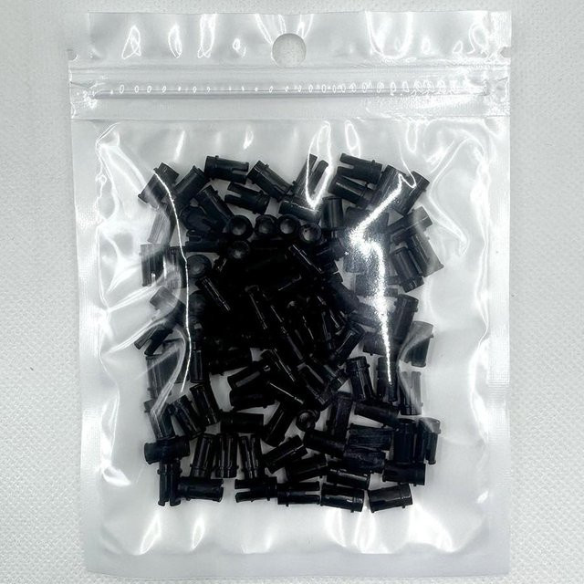 Yiran Toy Technischer Pin 1/2 Bausteine Ersatzsteine schwarz 100-teiliges Set - Bild 1