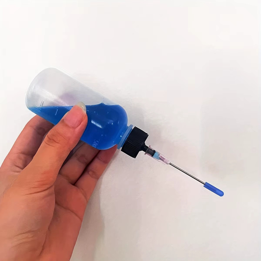 21-teiliges Set wiederverwendbare Labor-Dosierflaschen aus Kunststoff mit blauen Kappen, transparent - Bild 3