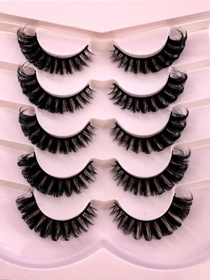 HBZGTLAD Wimpern, Black, 5 Paar, Unisex - Bild 6