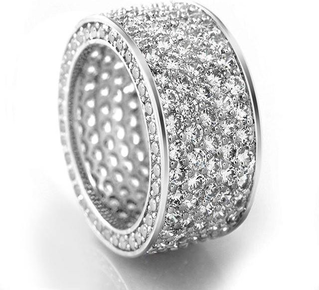 Caoshi Fingerring Messing, Zirkonia, Weiß, Damen - Bild 1