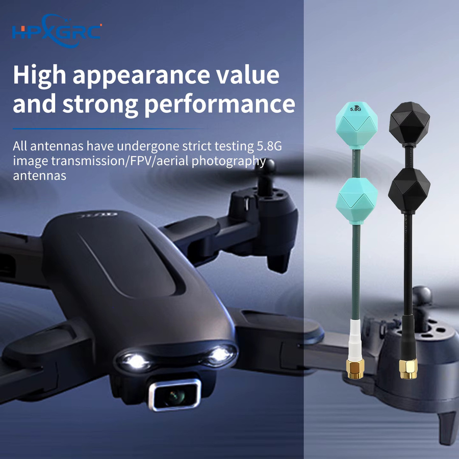HawkSpeed Dual-Frequenz Antenne 3,3G/4,9GHz/5,8GHz RHCP HighGain mit SMA und RP-SMA Anschlüssen für Drohnen - Bild 4