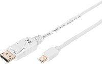 Digitus Mini-DisplayPort auf DisplayPort Adapterkabel in Weiß für Full HD 1080p - Bild 1