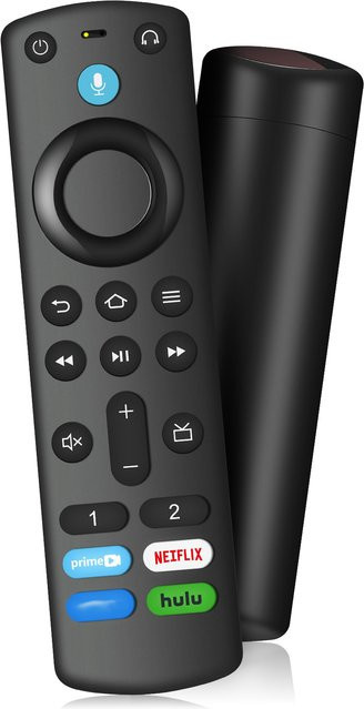 SZILBZ Ersatz-Sprachfernbedienung passend für Fire TV Stick, TV Cube, Smart Stick Lite und 3. Generation Pro Plus in Schwarz - Bild 1
