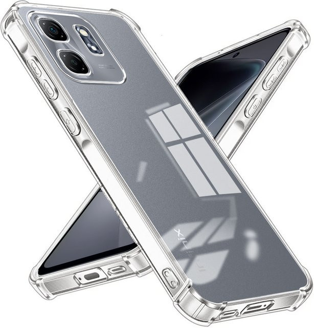 Stoßfeste Silikon Schutzhülle für Infinix Hot 50i, Hot 50 4G/5G und Hot 50 Pro Plus in Transparent - Bild 1