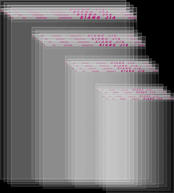 Durchsichtige Cellophanbeutel aus Kunststoff, wiederverschließbar und selbstdichtend, transparent und weiß - Bild 1
