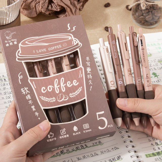 Kawaii Gelstift in Braun mit 0,5 mm Spitze und schnell trocknender Tinte - Bild 1