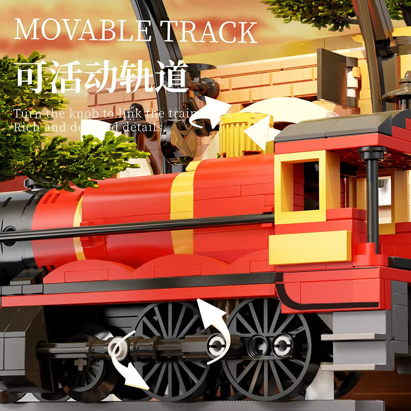 MJ BLOCK Magischer Bahnhofsmodell-Bausatz, Bausteine Spielzeug - Bild 5