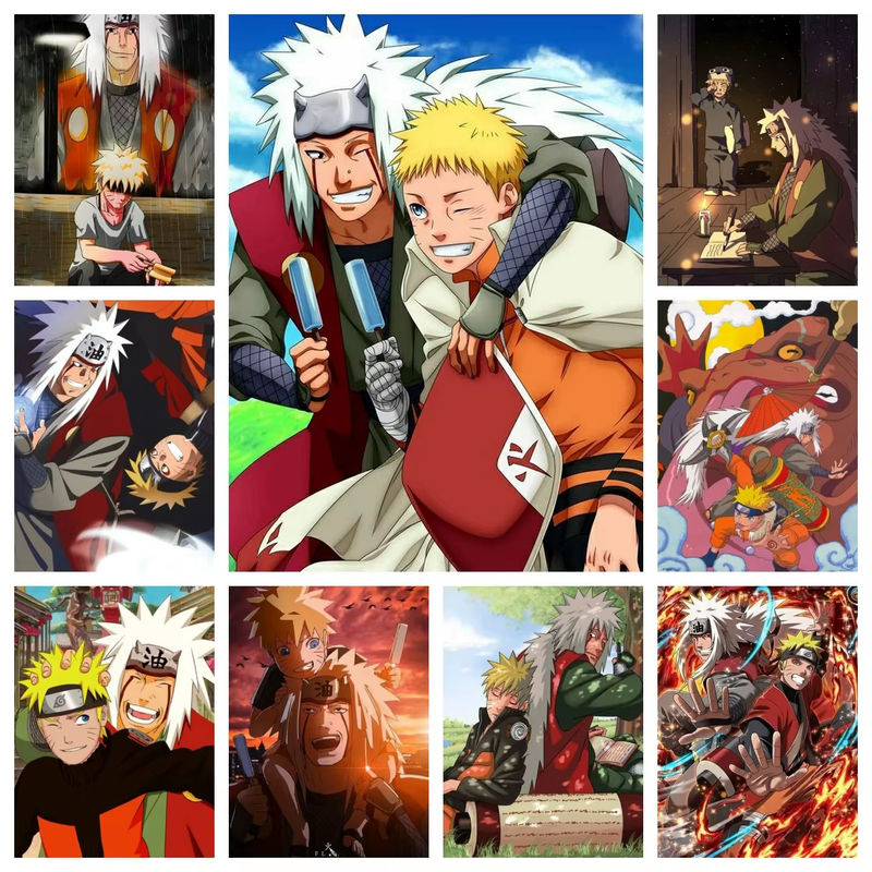 Kayou 5D-Diamantgemälde Naruto und Jiraiya mit runden Strasssteinen als Mosaik-Stickerei für deine Heimdekoration - Bild 2