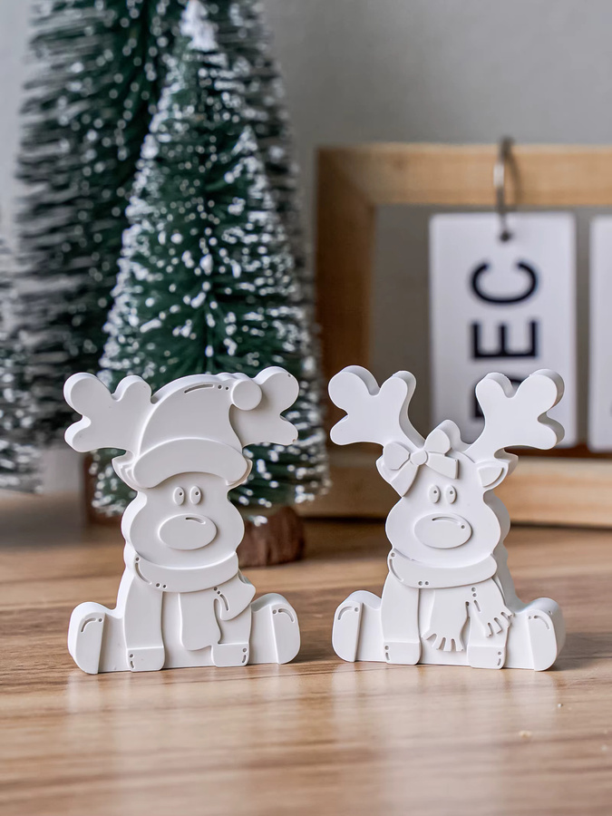 UDOCOOL Silikonform Rentier für DIY Weihnachtsdeko aus Seife, Kerzen, Gips oder Harz - Bild 2
